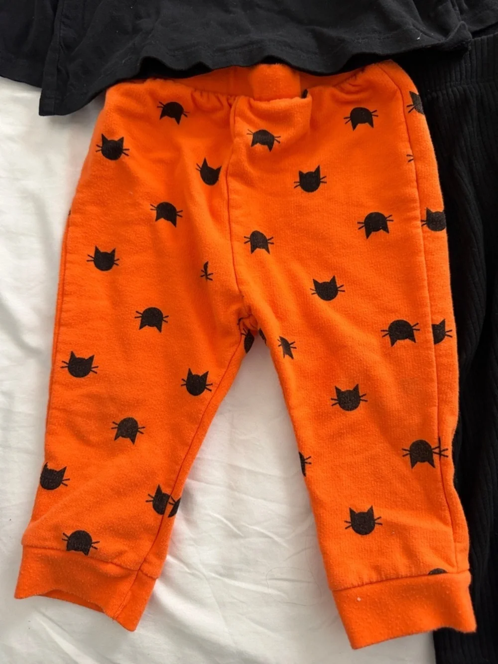 Baby Girls 6-Piece Outfit Set - Black, Coral, Cream & Orange